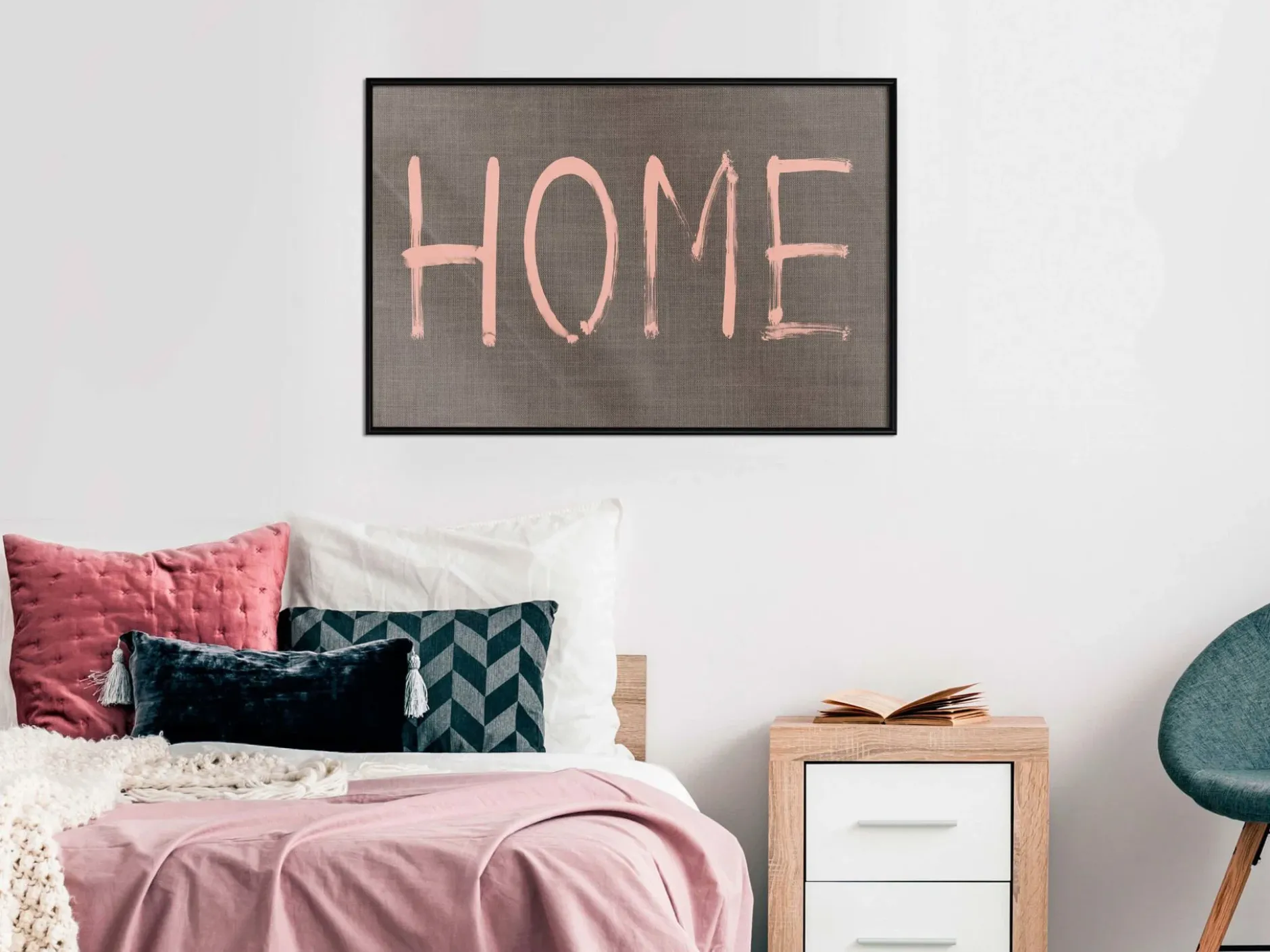 Poster 'Simply Home (Pink)'
