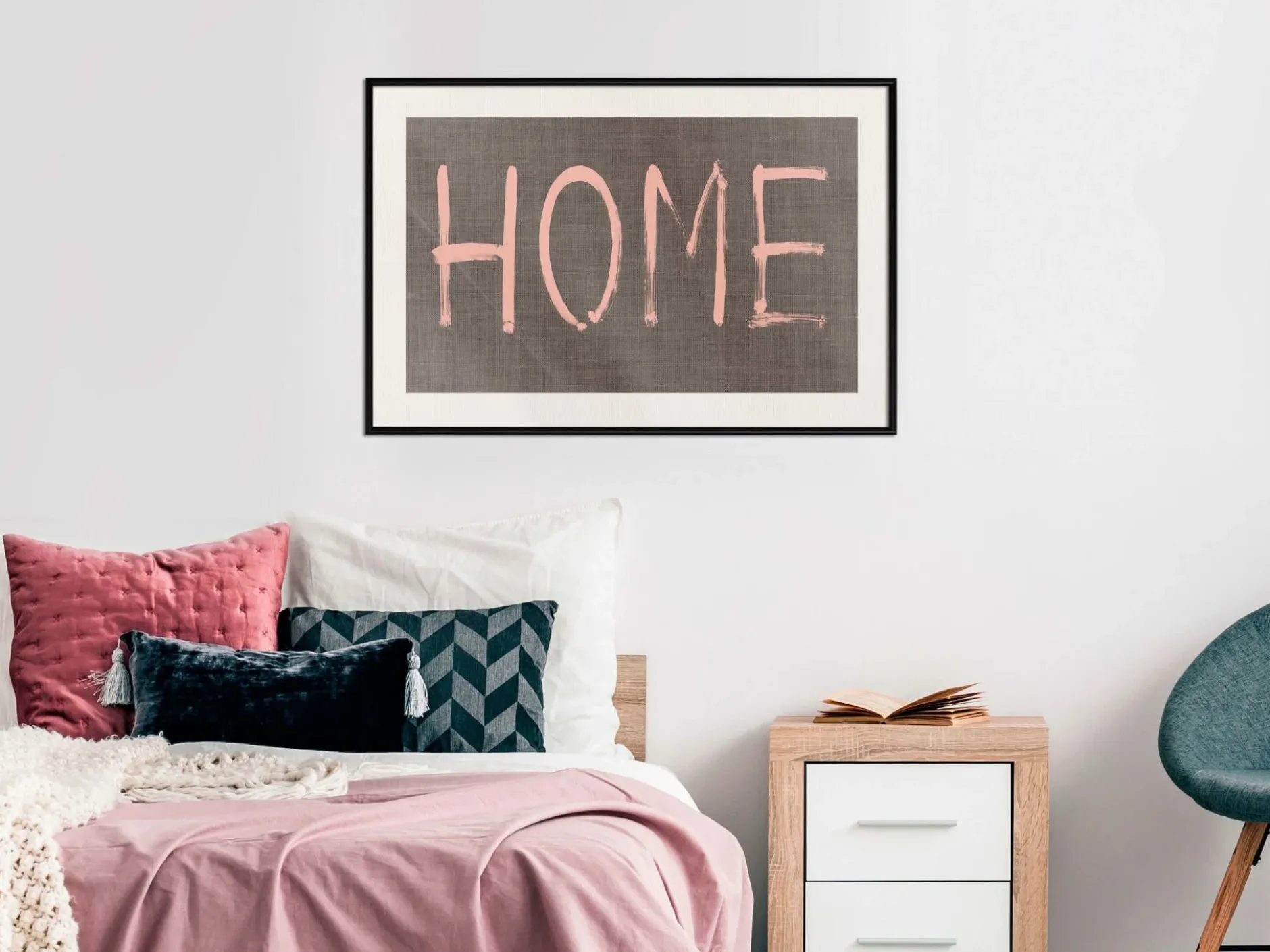 Poster 'Simply Home (Pink)'