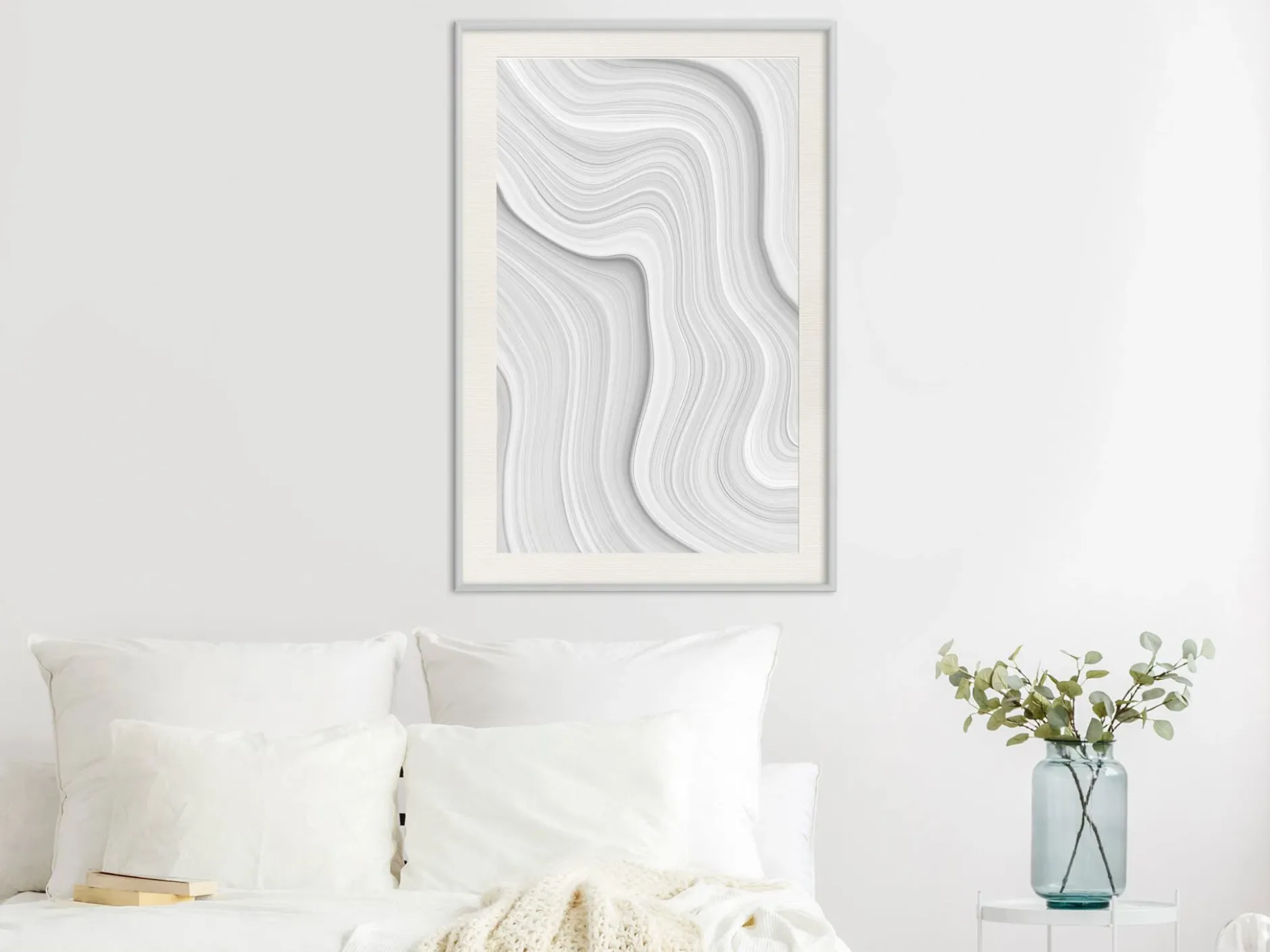 Poster 'Snow Contour Lines'