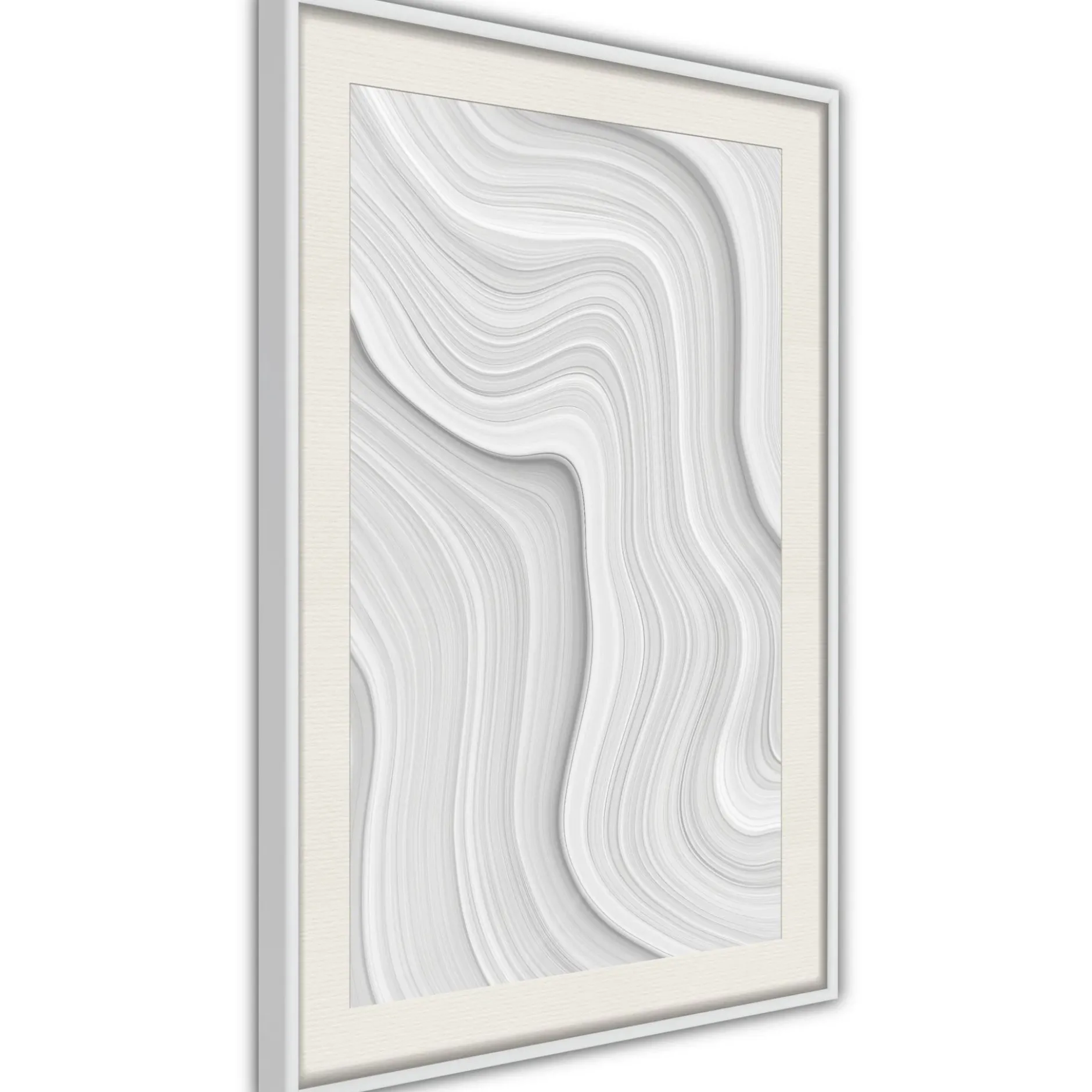 Poster 'Snow Contour Lines'