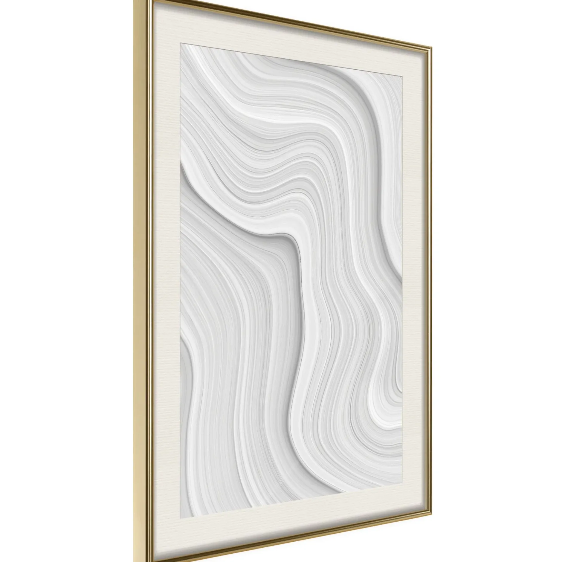 Poster 'Snow Contour Lines'