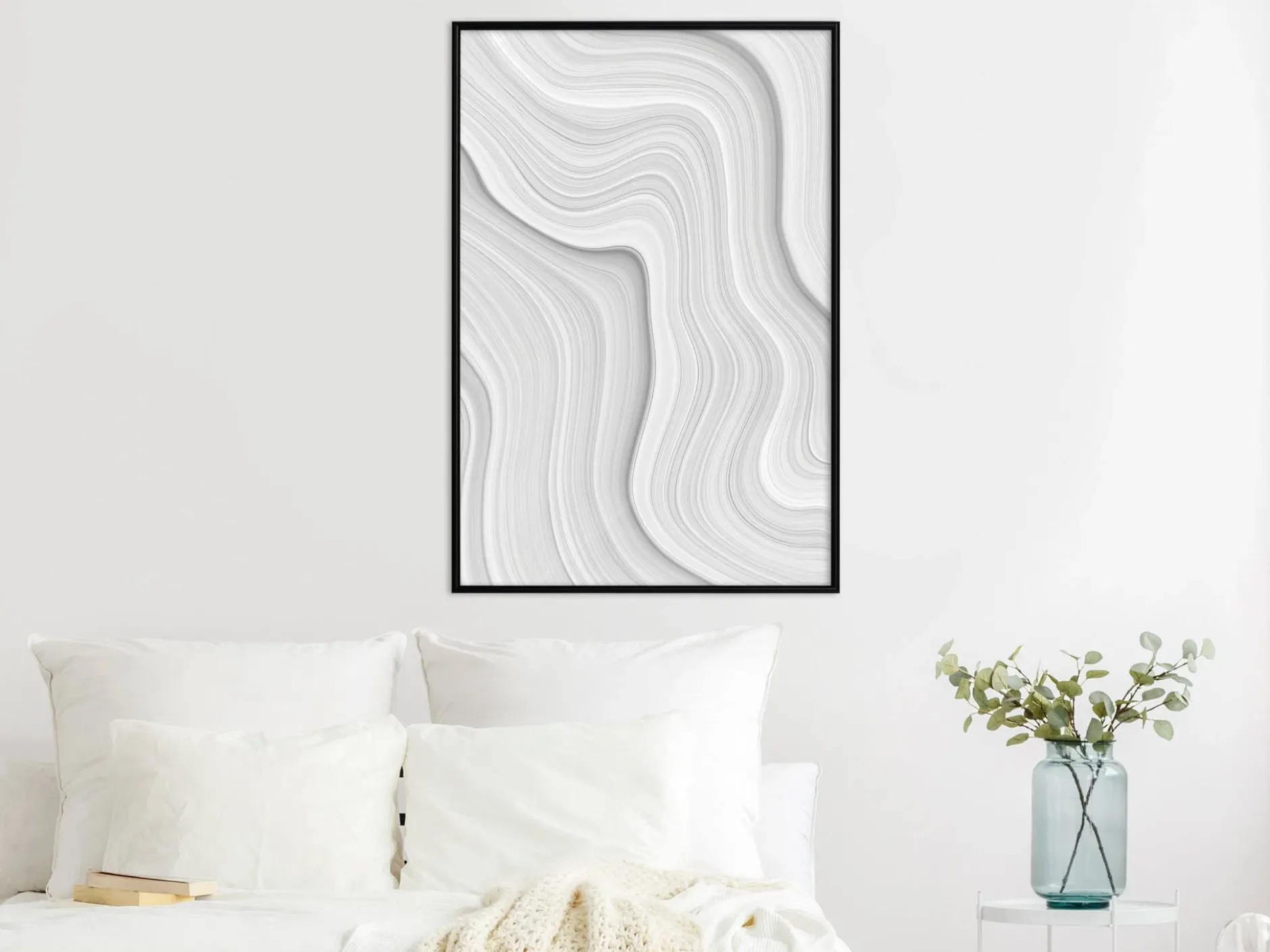 Poster 'Snow Contour Lines'