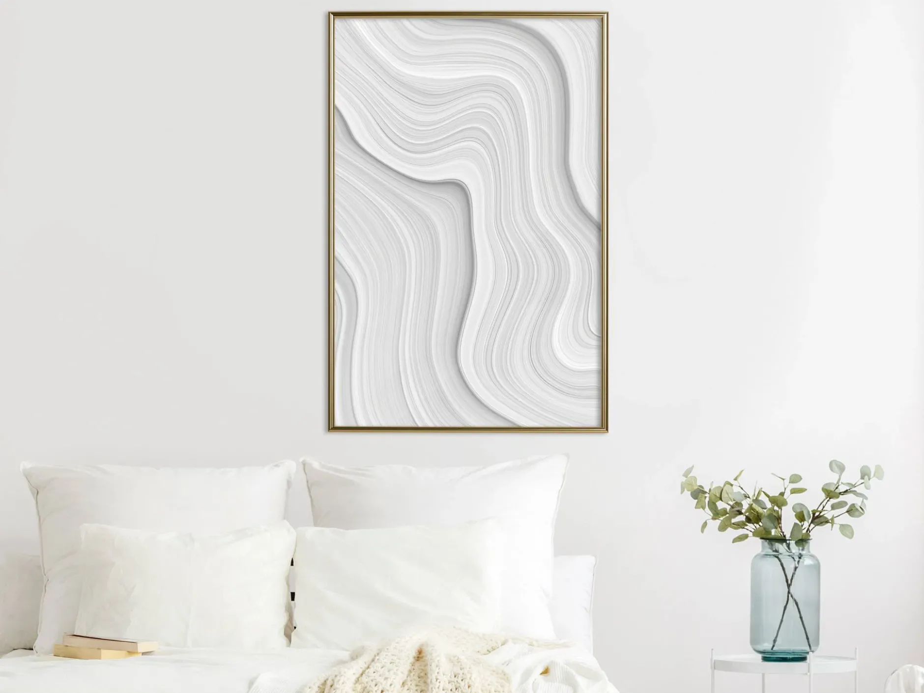 Poster 'Snow Contour Lines'