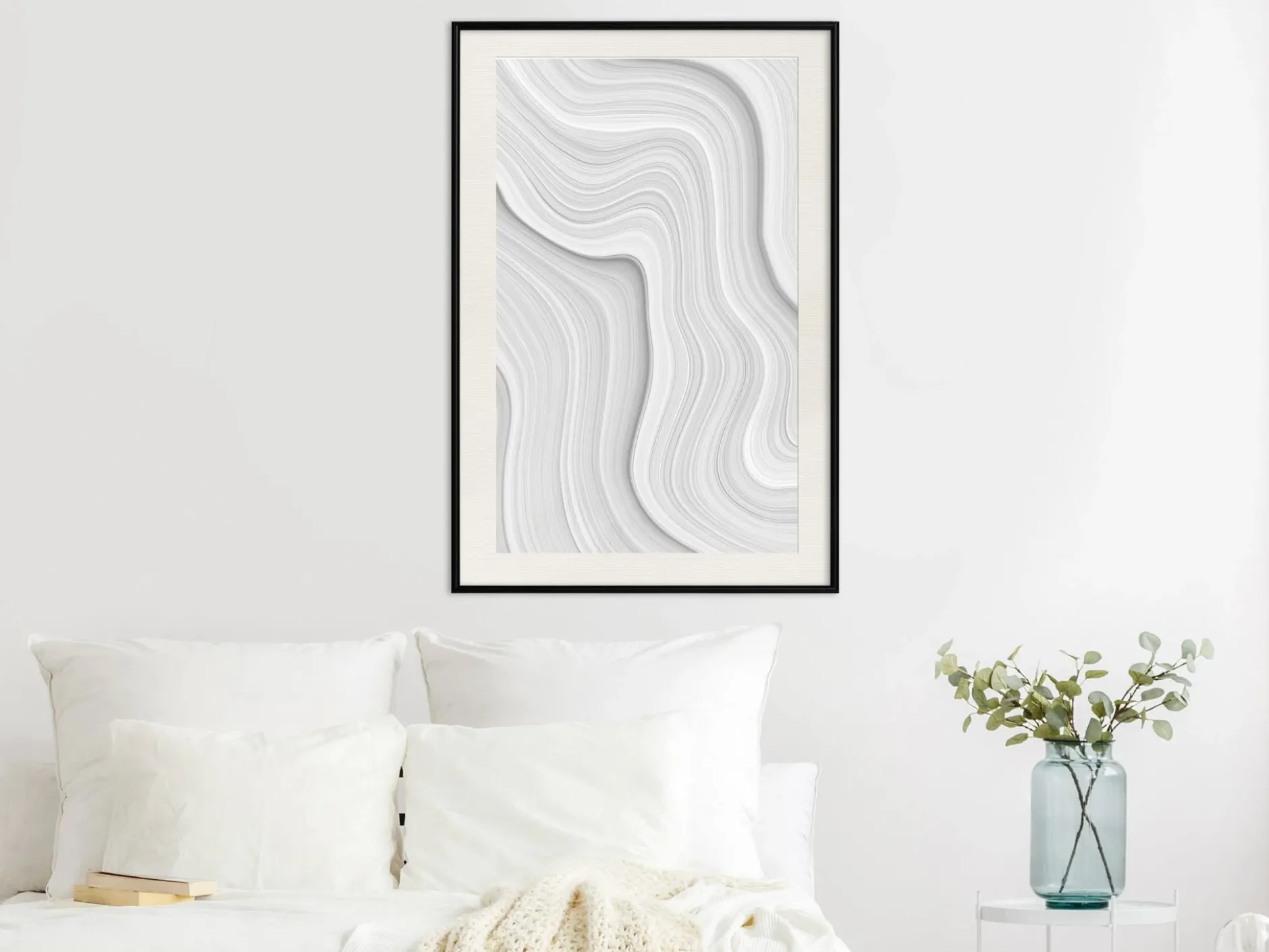 Poster 'Snow Contour Lines'