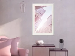 Poster 'Steel and Glass (Pink)'