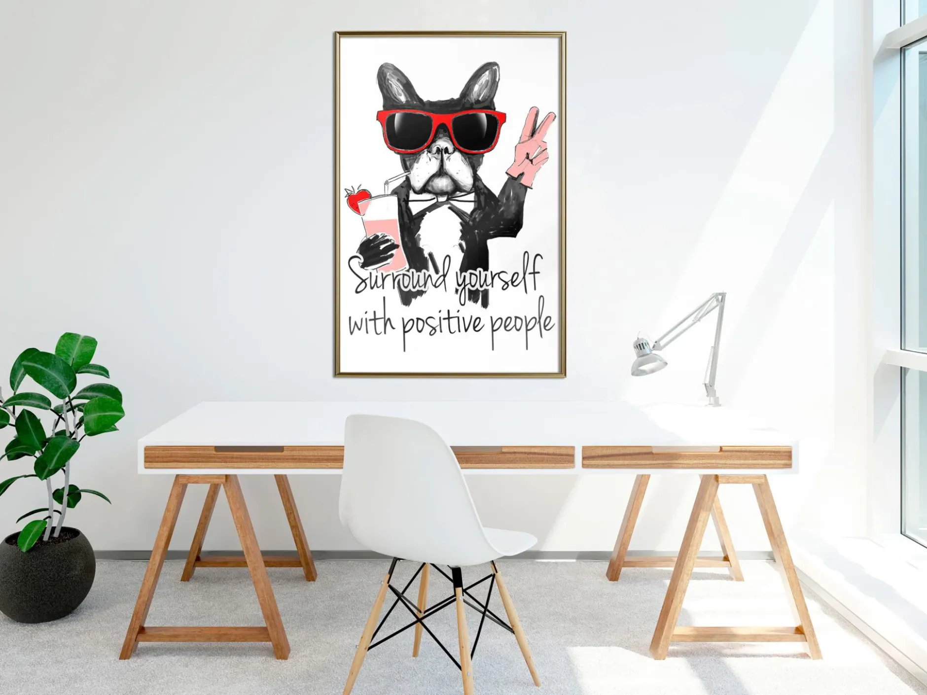 Poster 'Surround Yourself With Positive People'