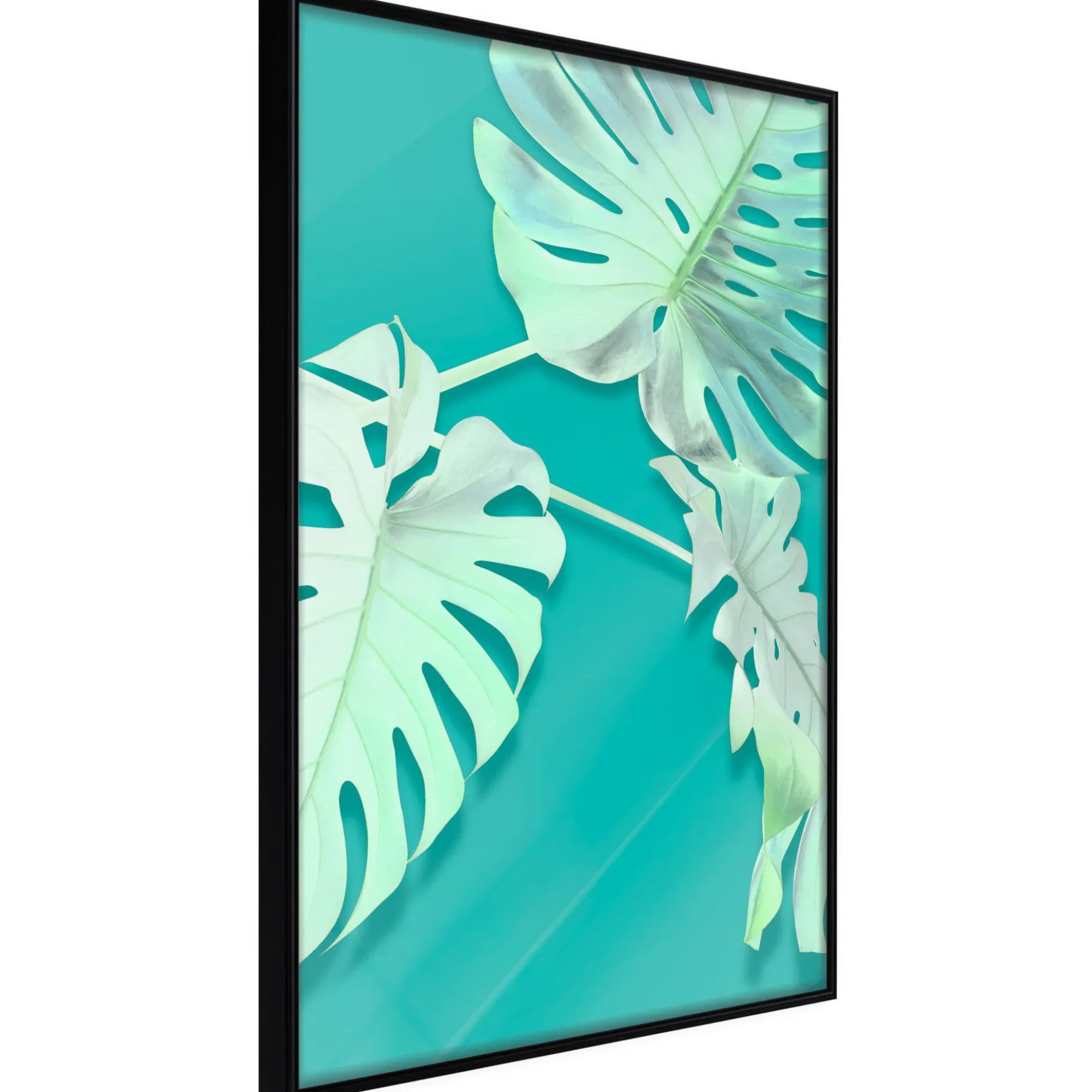 Poster 'Teal Monstera'