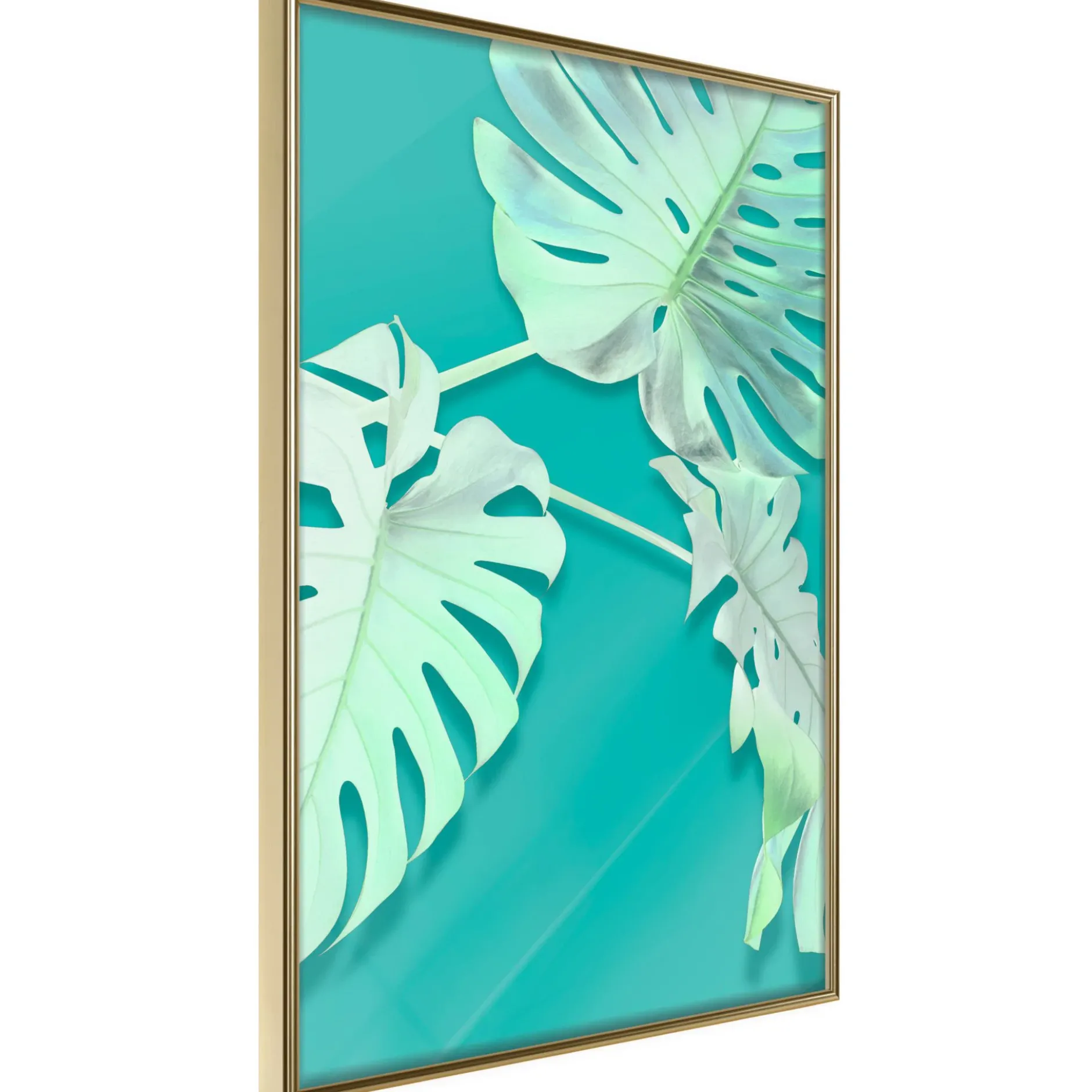 Poster 'Teal Monstera'