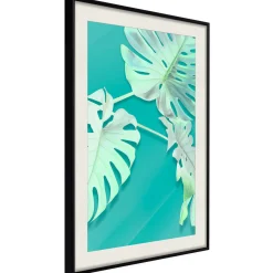 Poster 'Teal Monstera'