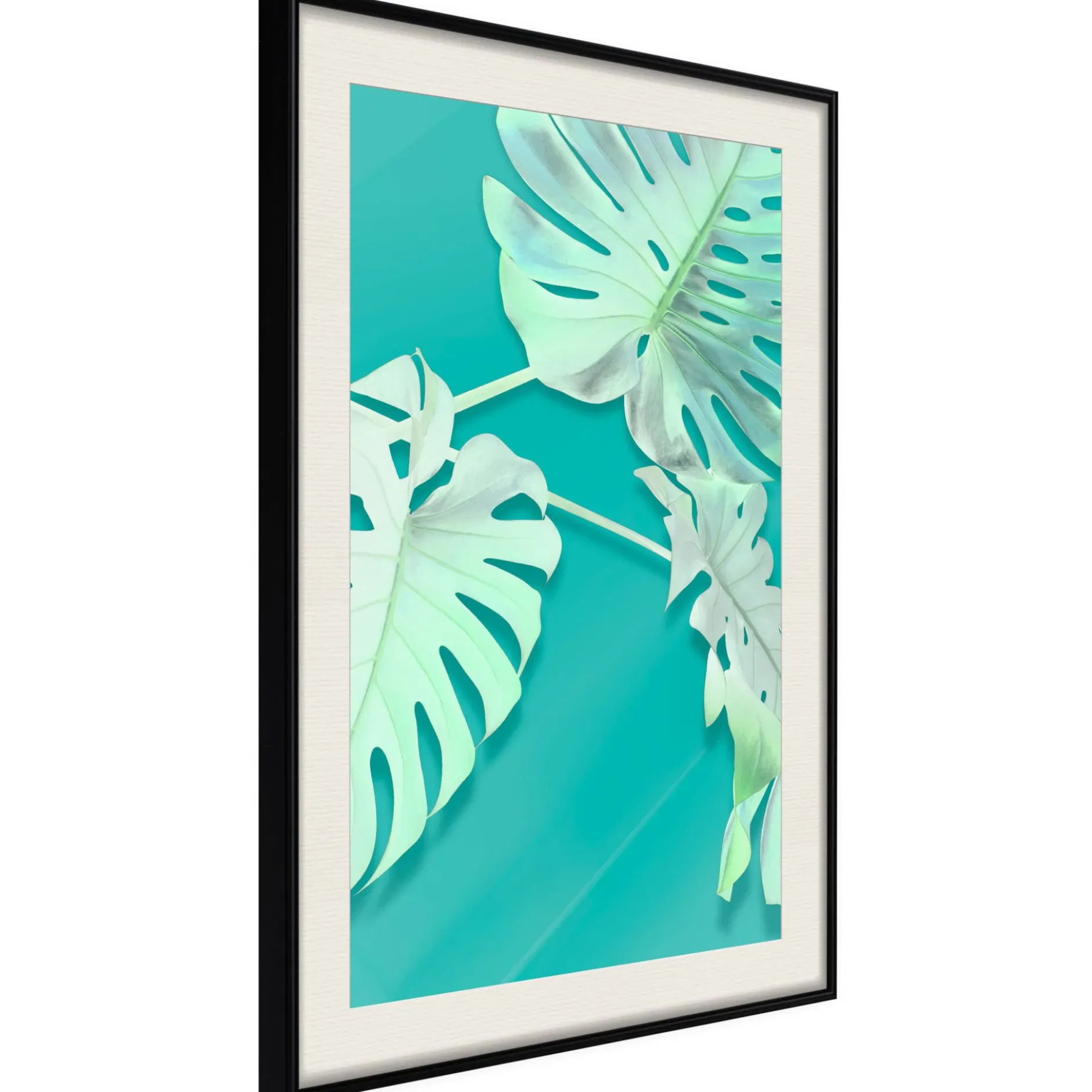 Poster 'Teal Monstera'