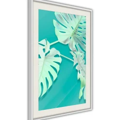 Poster 'Teal Monstera'