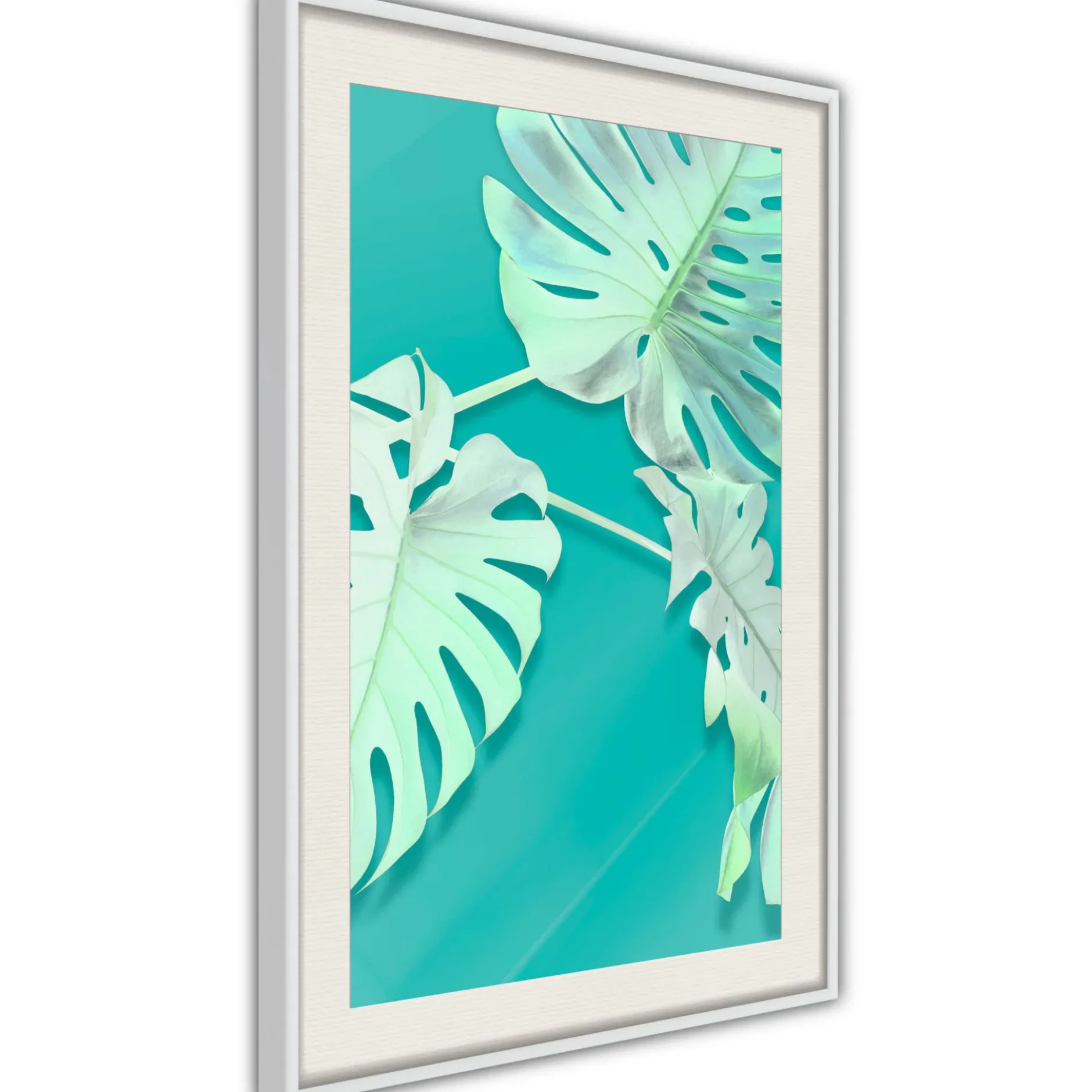 Poster 'Teal Monstera'