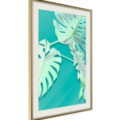 Poster 'Teal Monstera'