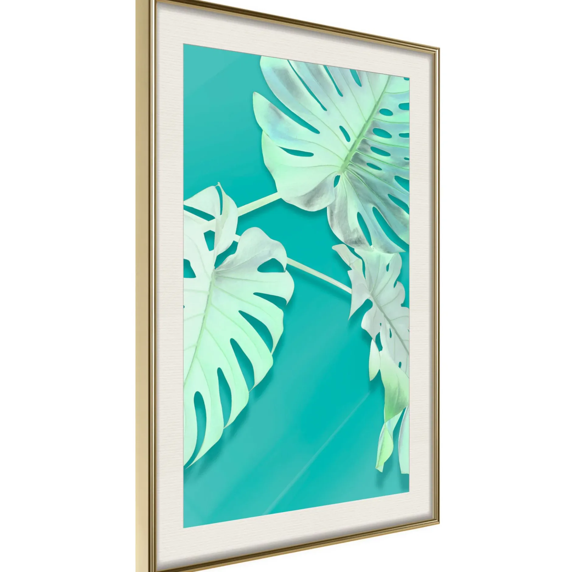 Poster 'Teal Monstera'