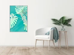 Poster 'Teal Monstera'