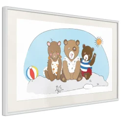 Poster 'Teddy Bears on the Beach'