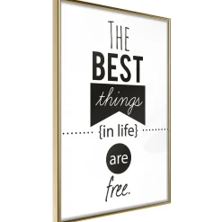 Poster 'The Best Things in Life Are Free'