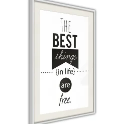 Poster 'The Best Things in Life Are Free'