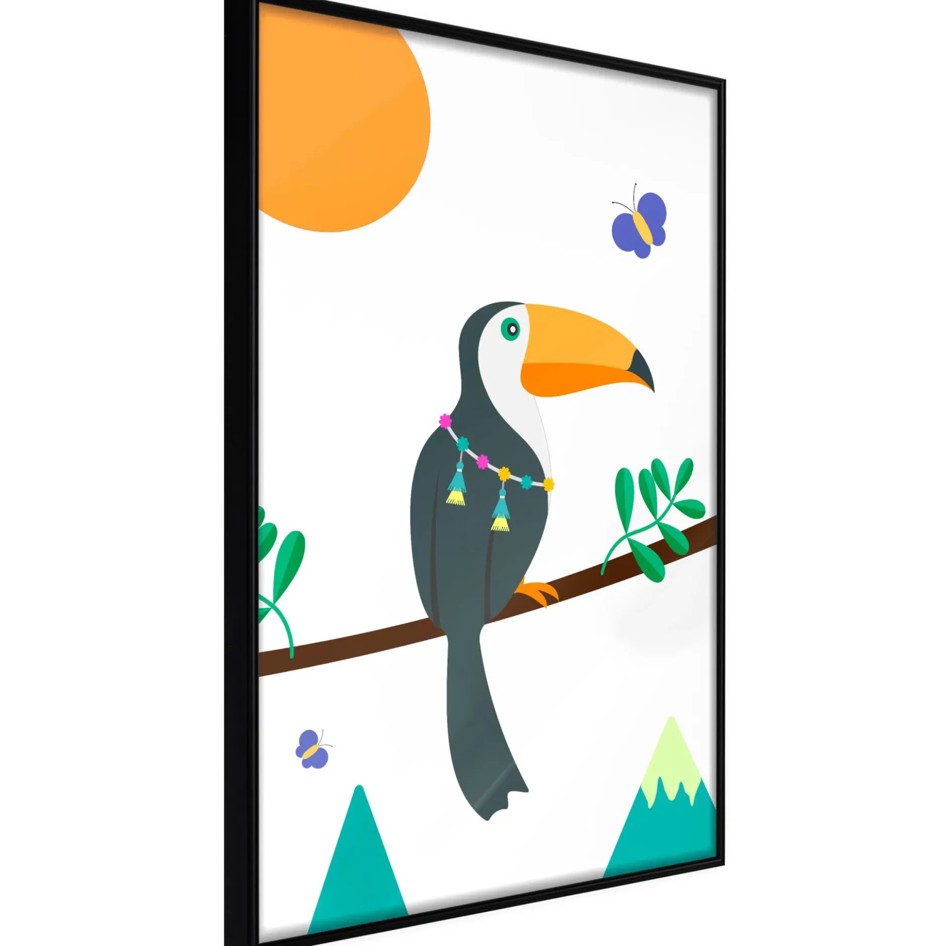 Poster 'Toucan And Butterflies'