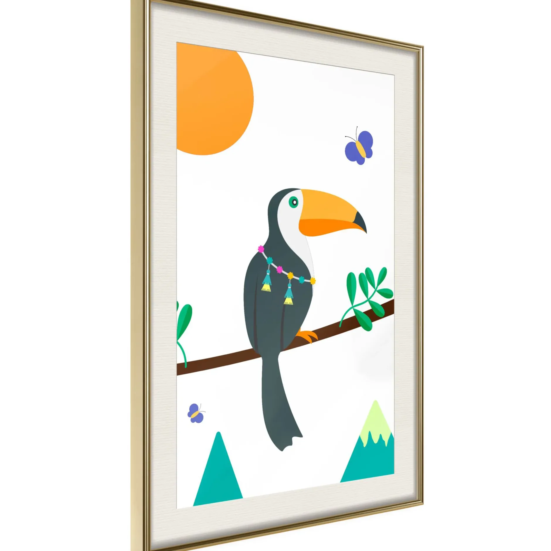 Poster 'Toucan And Butterflies'