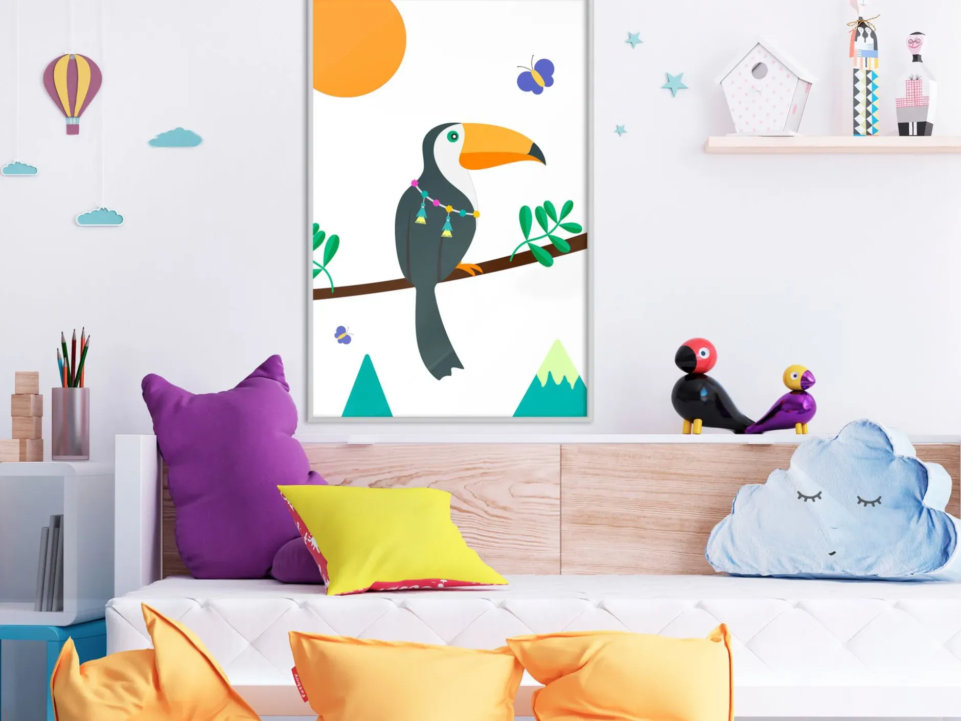 Poster 'Toucan And Butterflies'