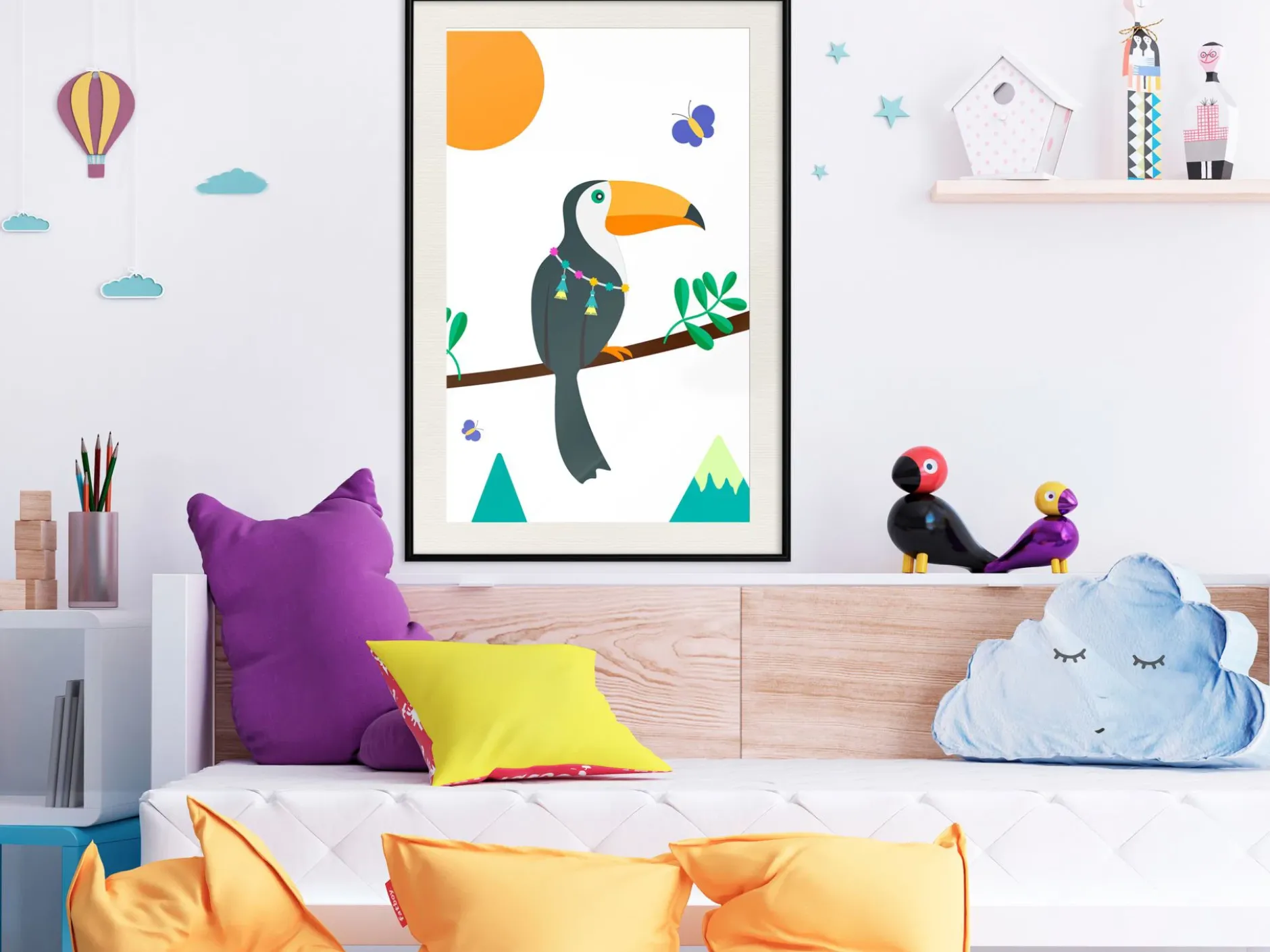 Poster 'Toucan And Butterflies'