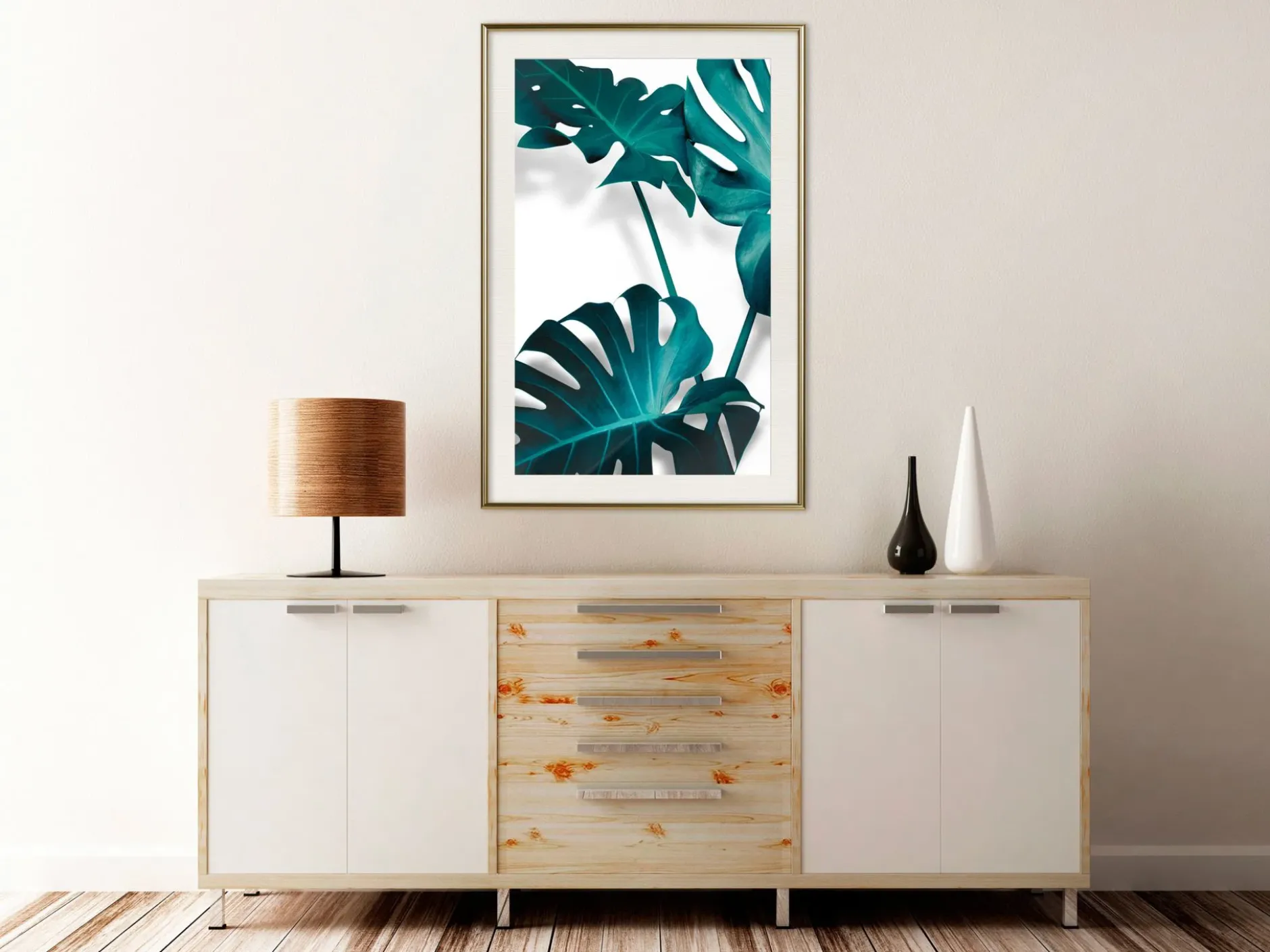 Poster 'Turquoise Monstera II'