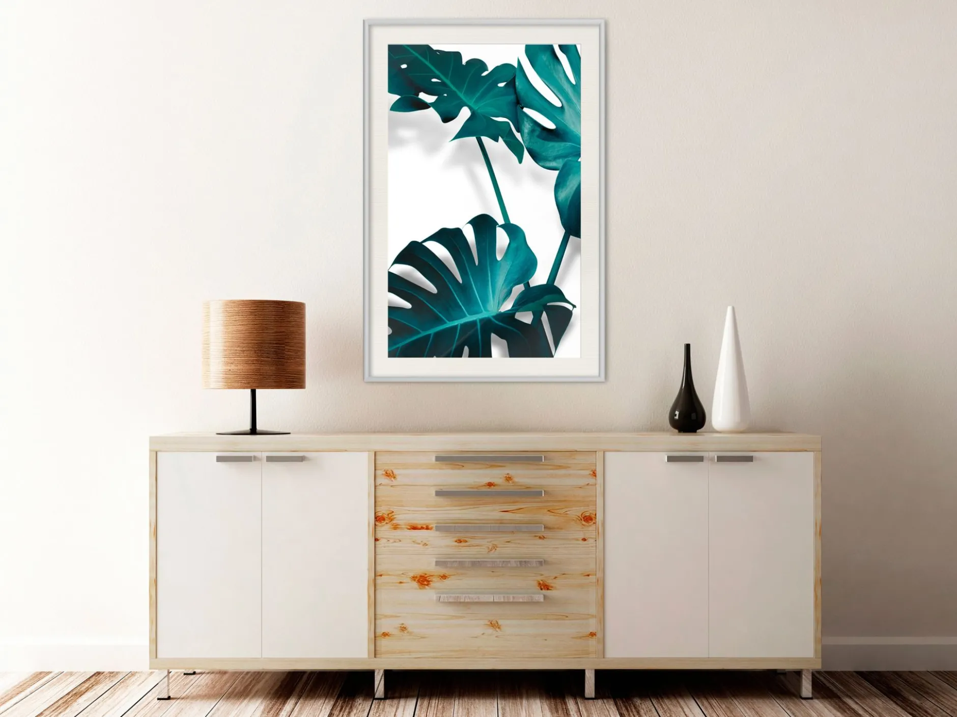 Poster 'Turquoise Monstera II'