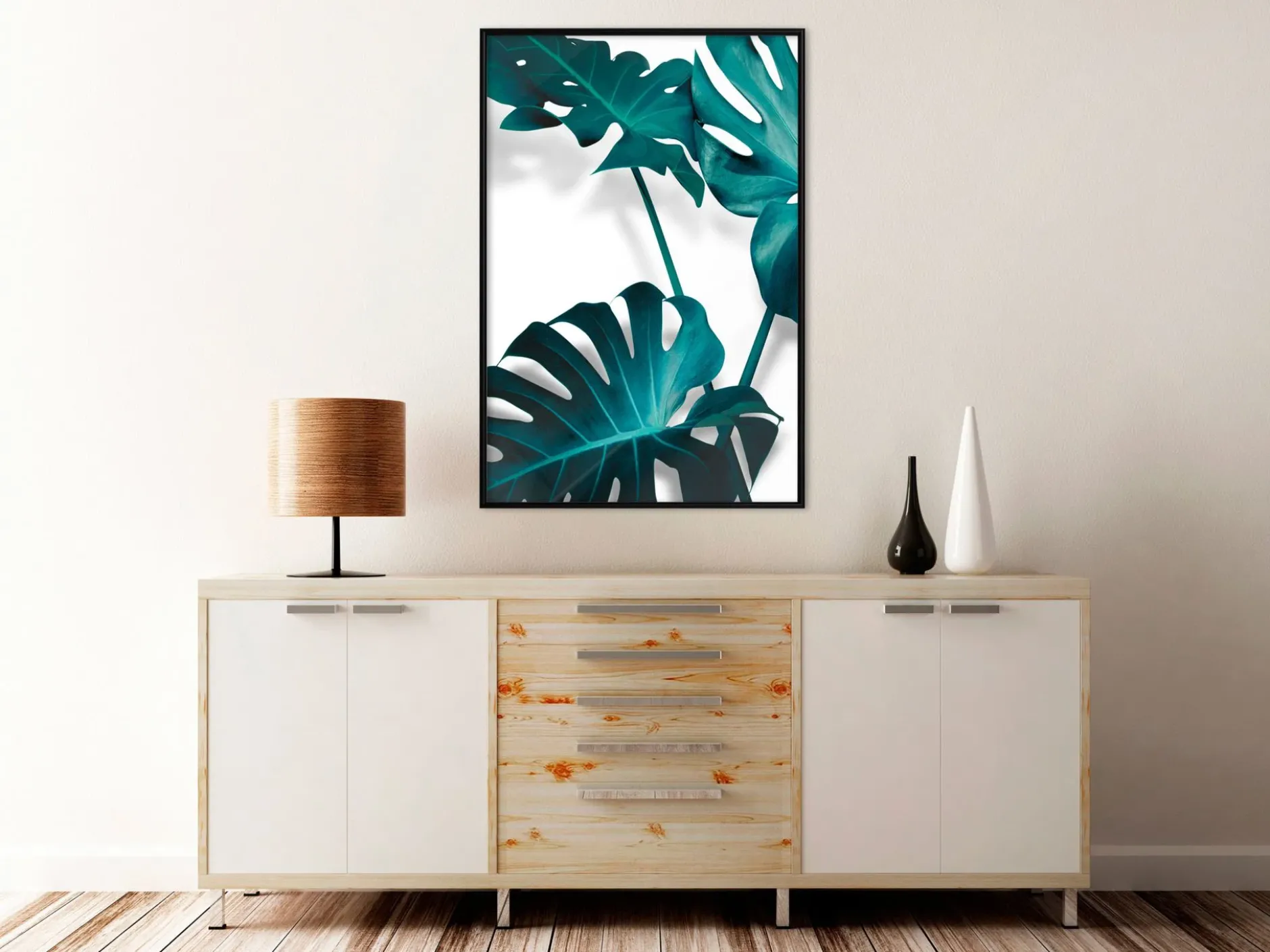 Poster 'Turquoise Monstera II'