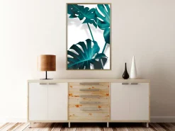 Poster 'Turquoise Monstera II'
