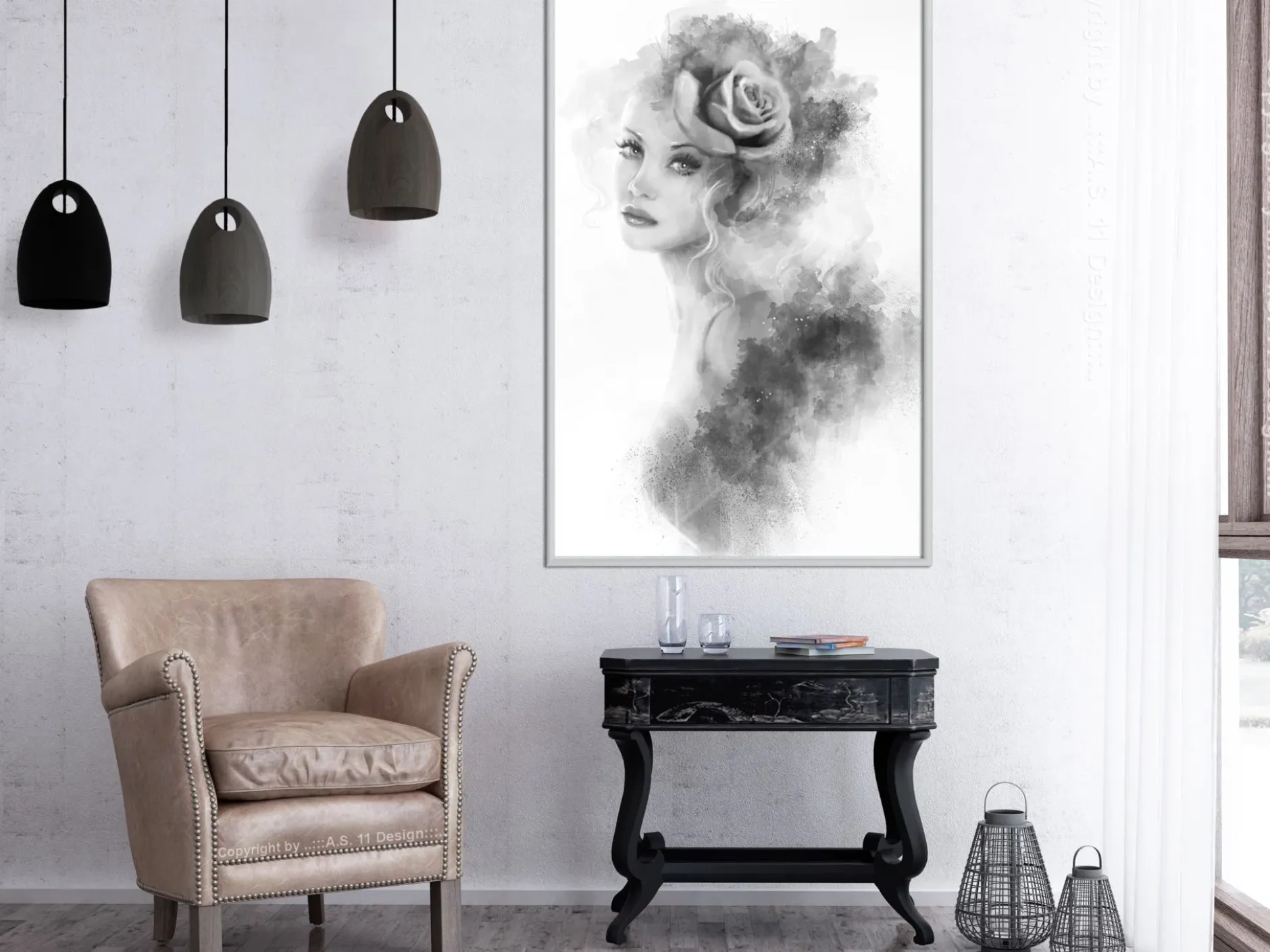 Poster 'Watercolor Portrait'