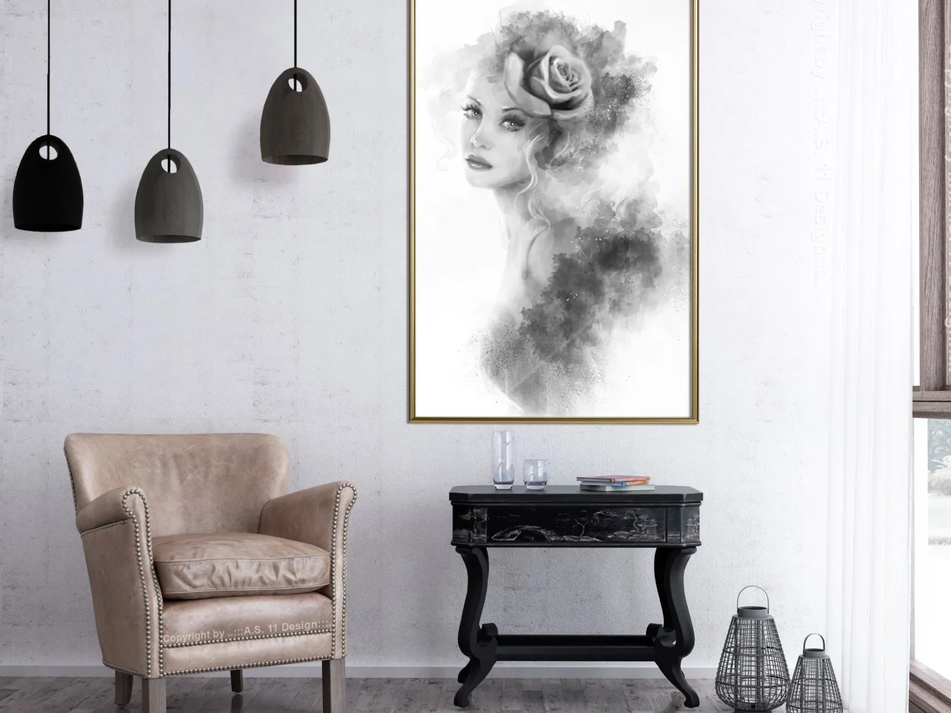 Poster 'Watercolor Portrait'