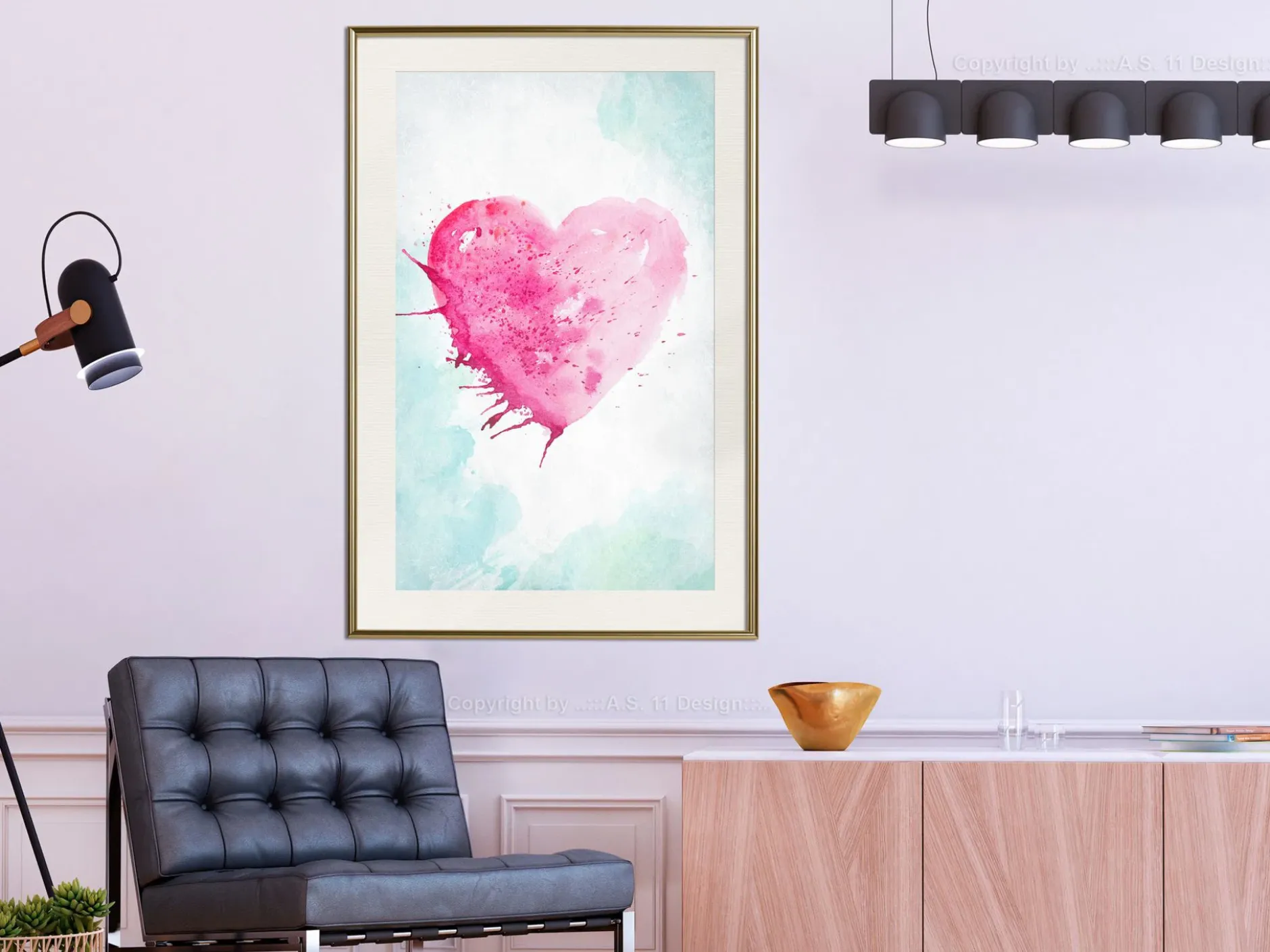 Poster 'Watercolour Heart'