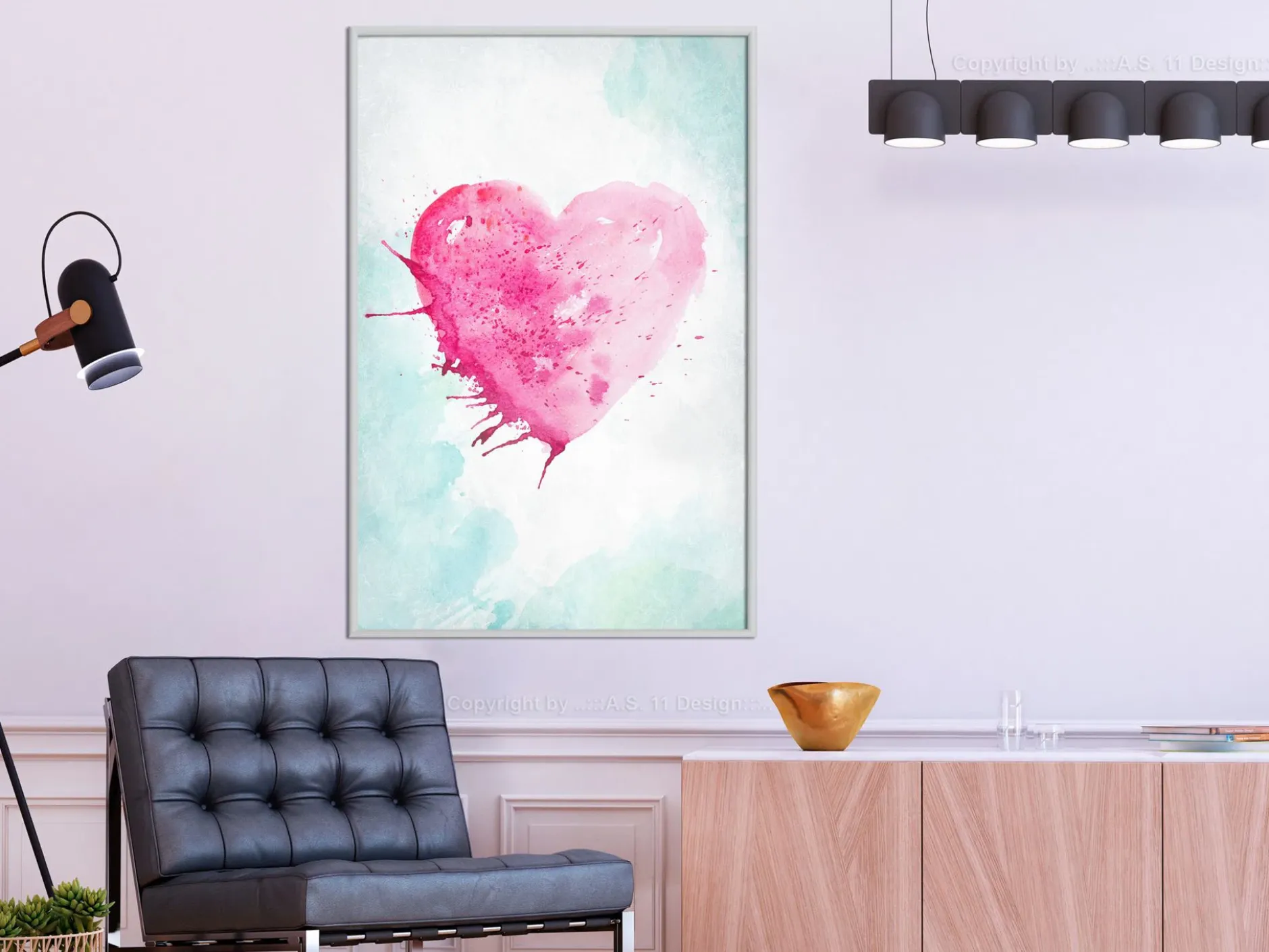 Poster 'Watercolour Heart'