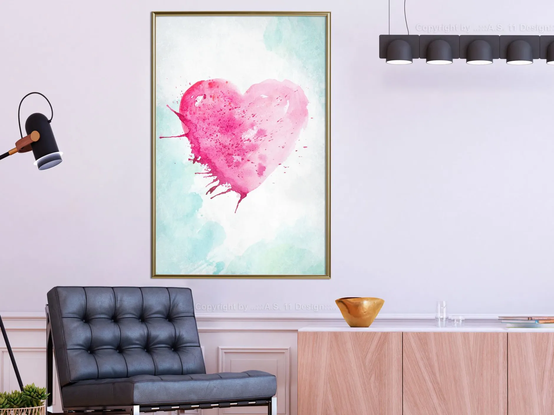 Poster 'Watercolour Heart'