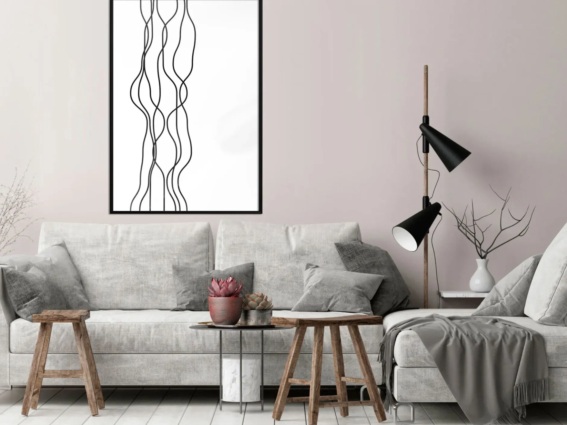 Poster 'Wavy Lines'