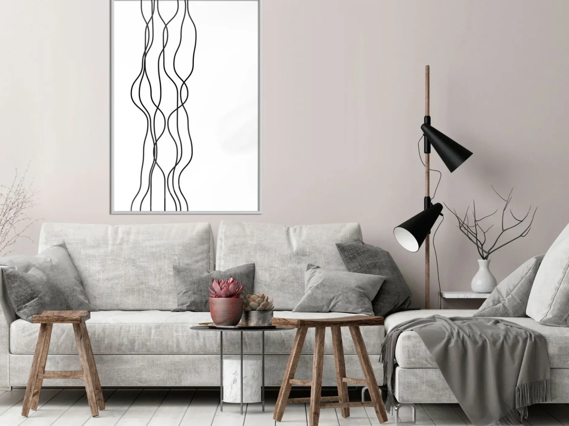Poster 'Wavy Lines'