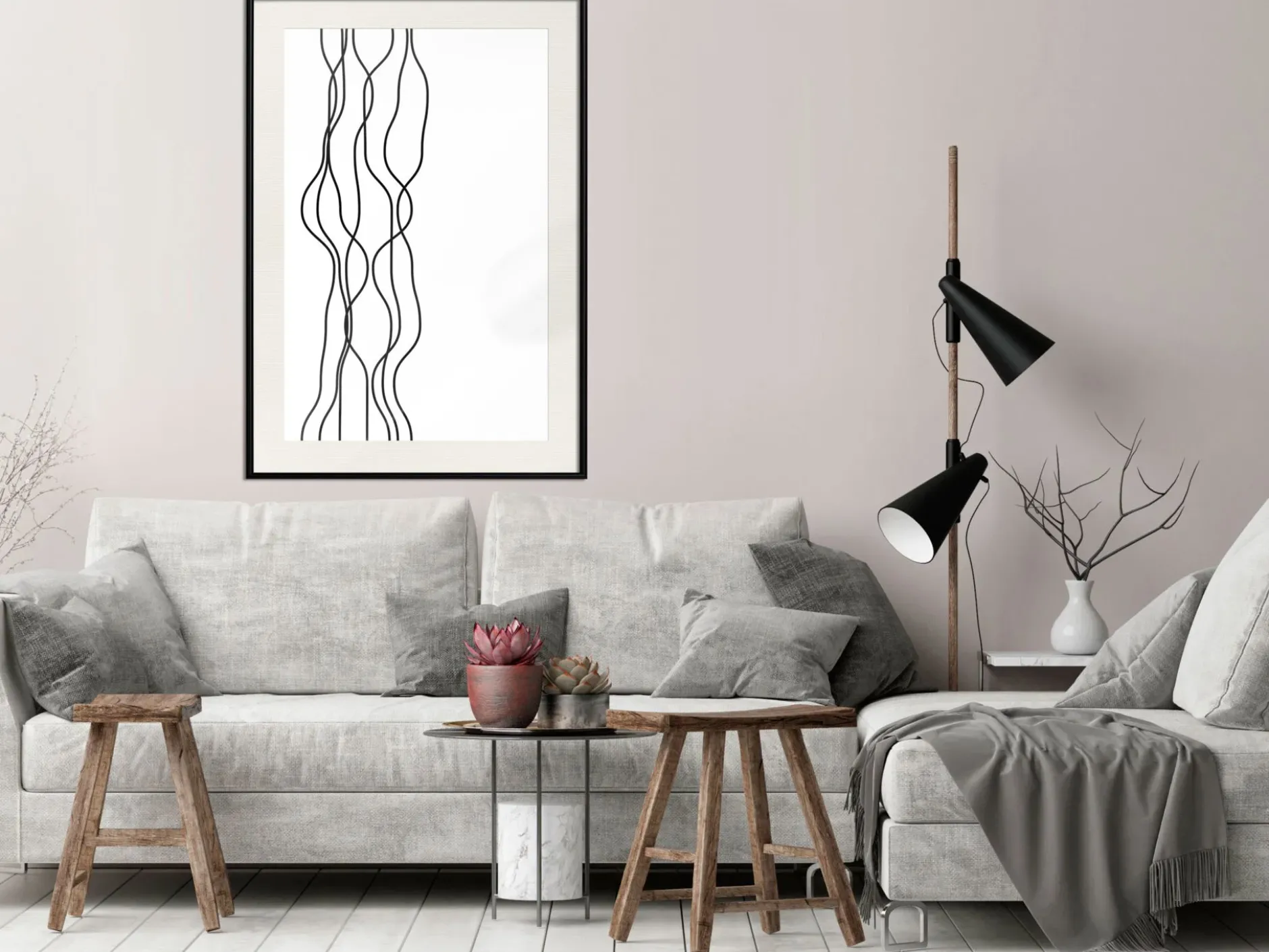 Poster 'Wavy Lines'