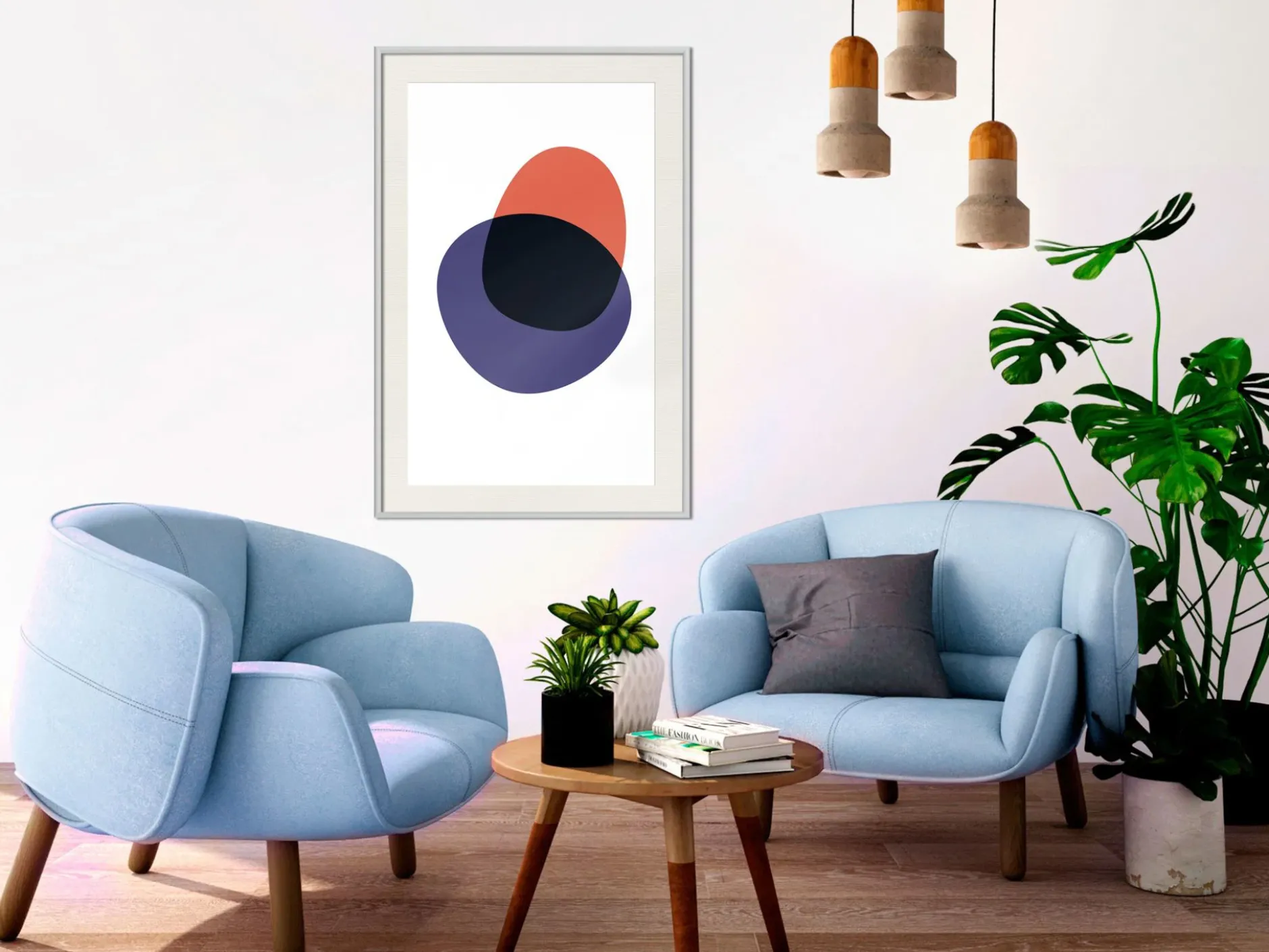 Poster 'White, Orange, Violet and Black'