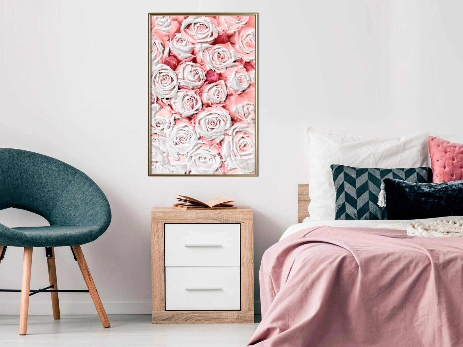 Poster 'White Rosaes'
