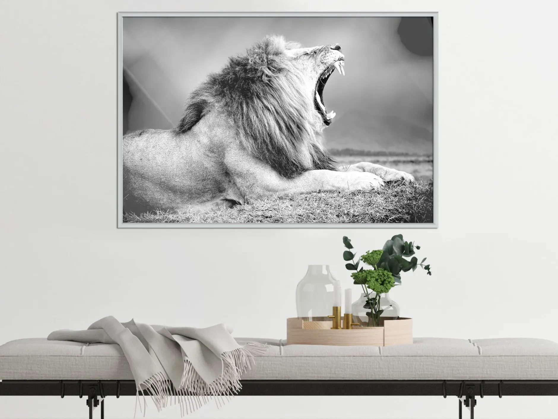 Poster 'Yawning Lion'