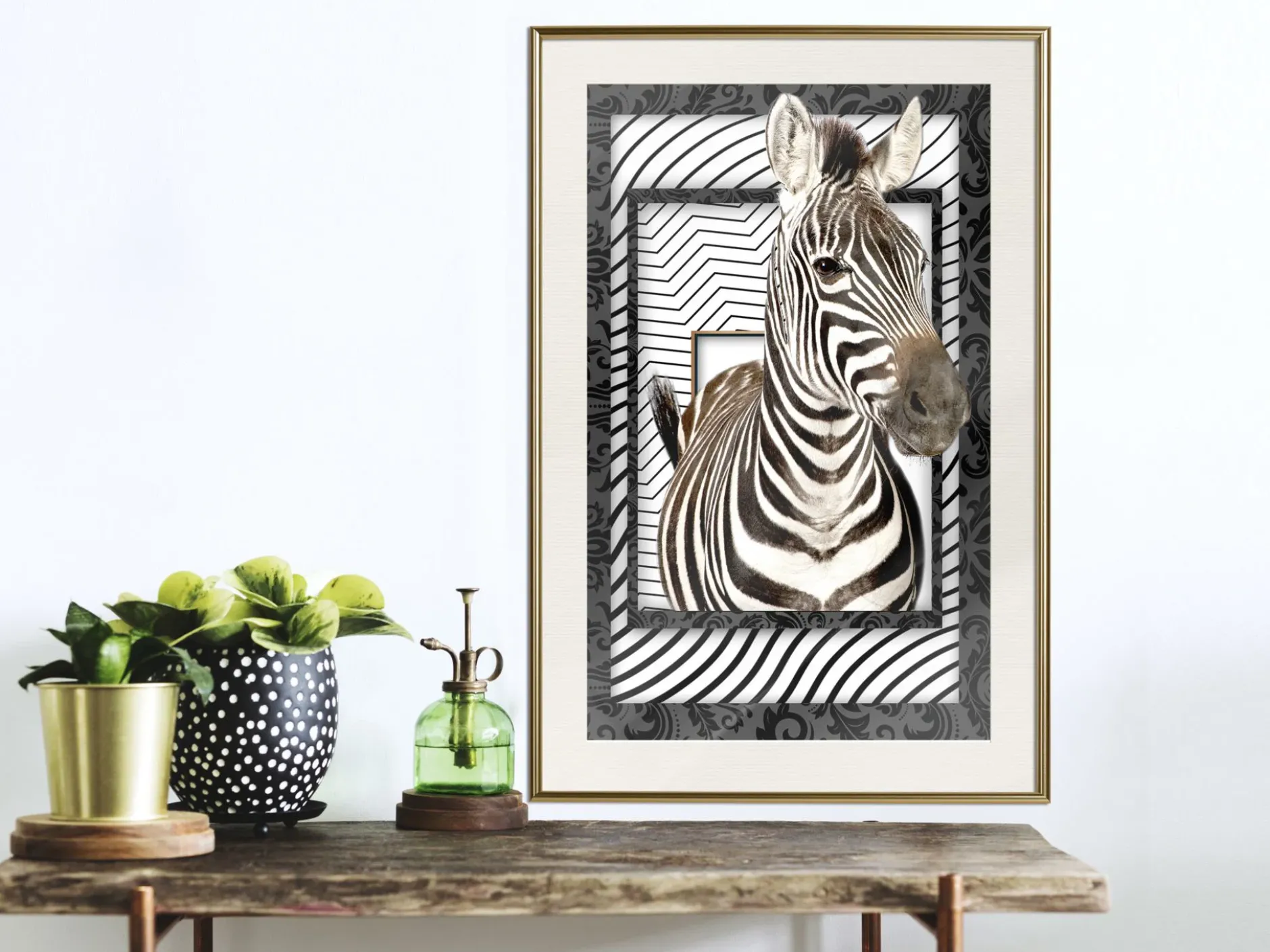 Poster 'Zebra in the Frame'