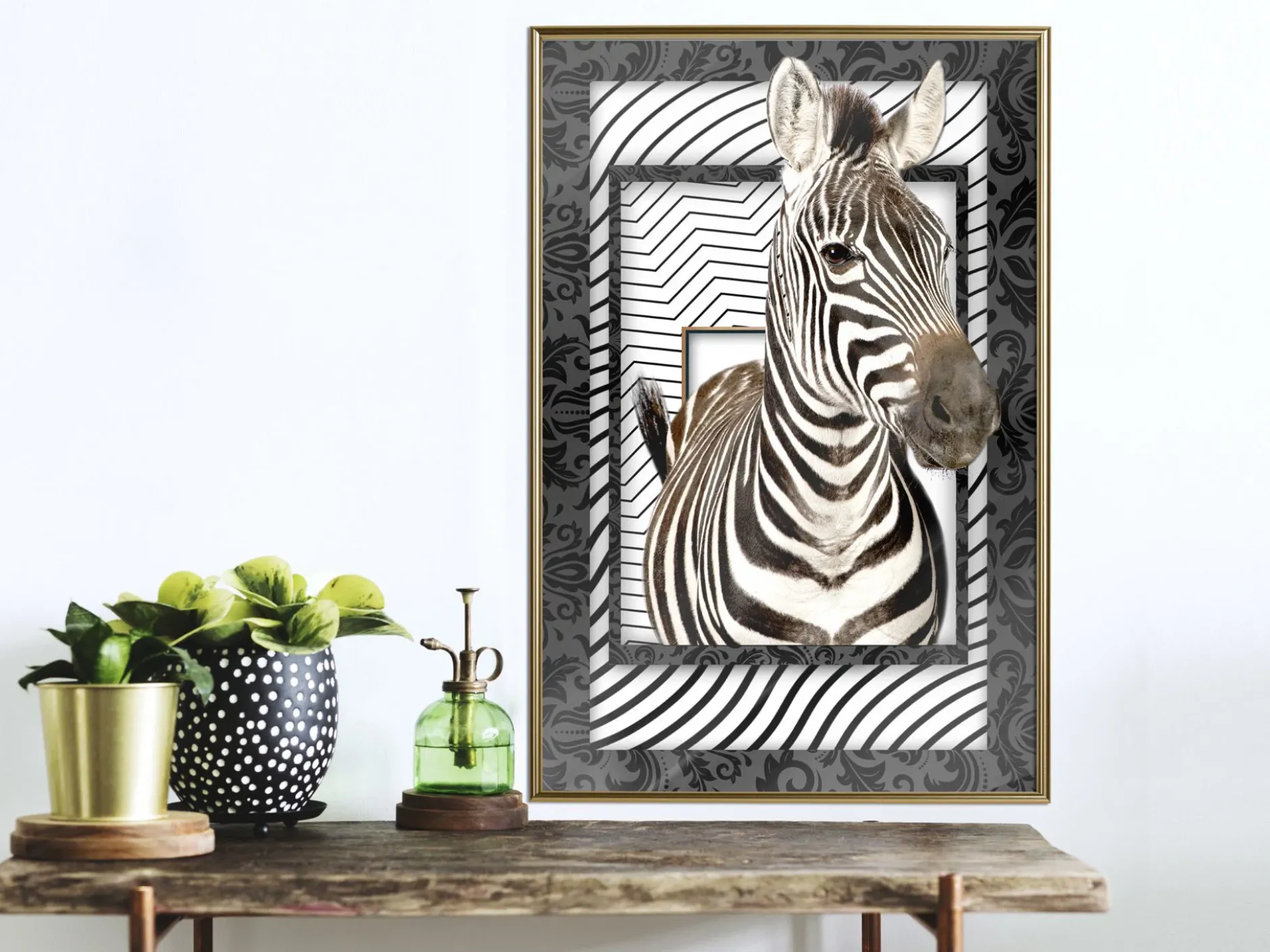 Poster 'Zebra in the Frame'
