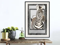 Poster 'Zebra in the Frame'