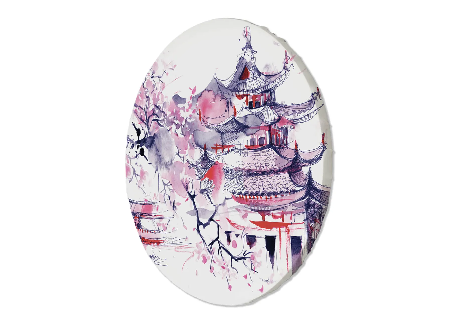 Rundes Bild 'Cherry Ink Tale'