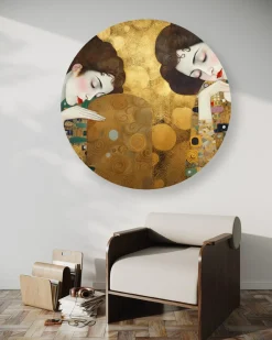 Rundes Bild 'Dreams in Gold'
