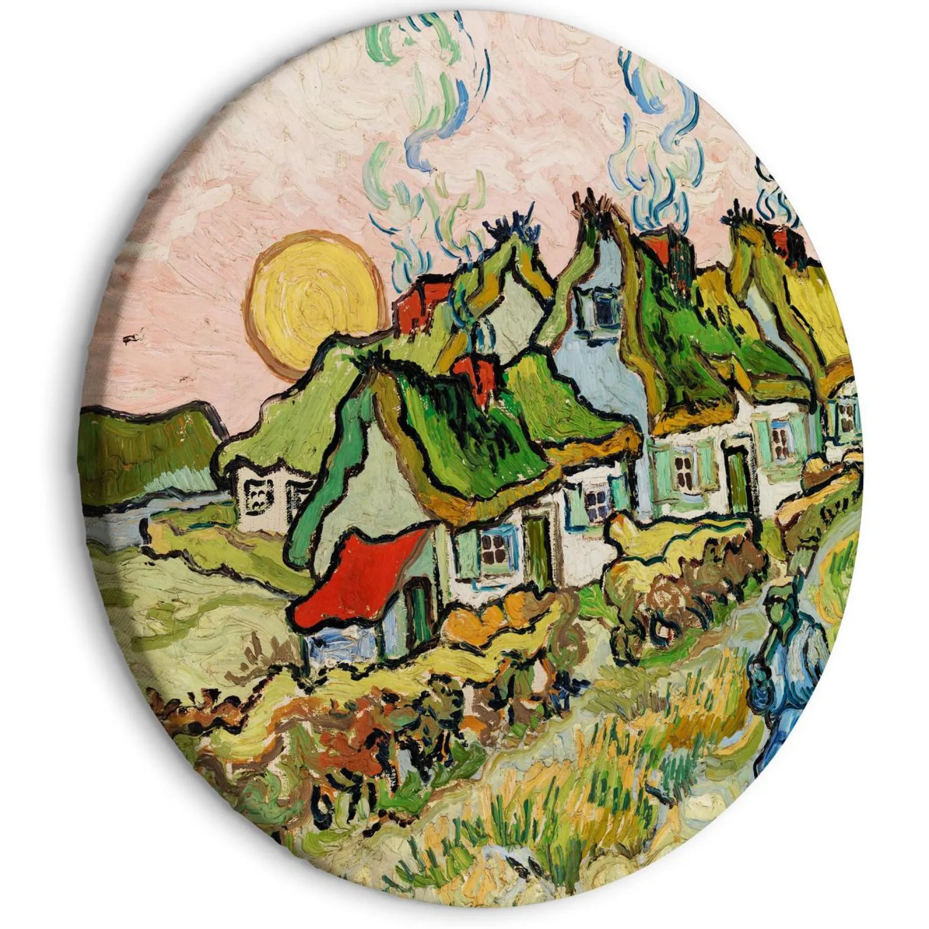 Rundes Bild 'Gogh's Cottages'