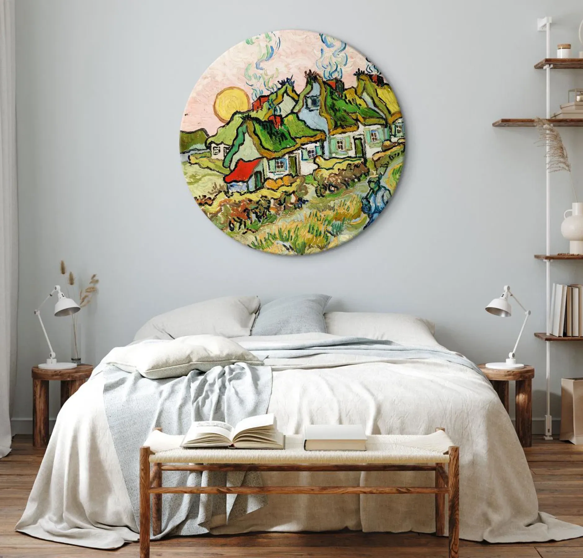 Rundes Bild 'Gogh's Cottages'
