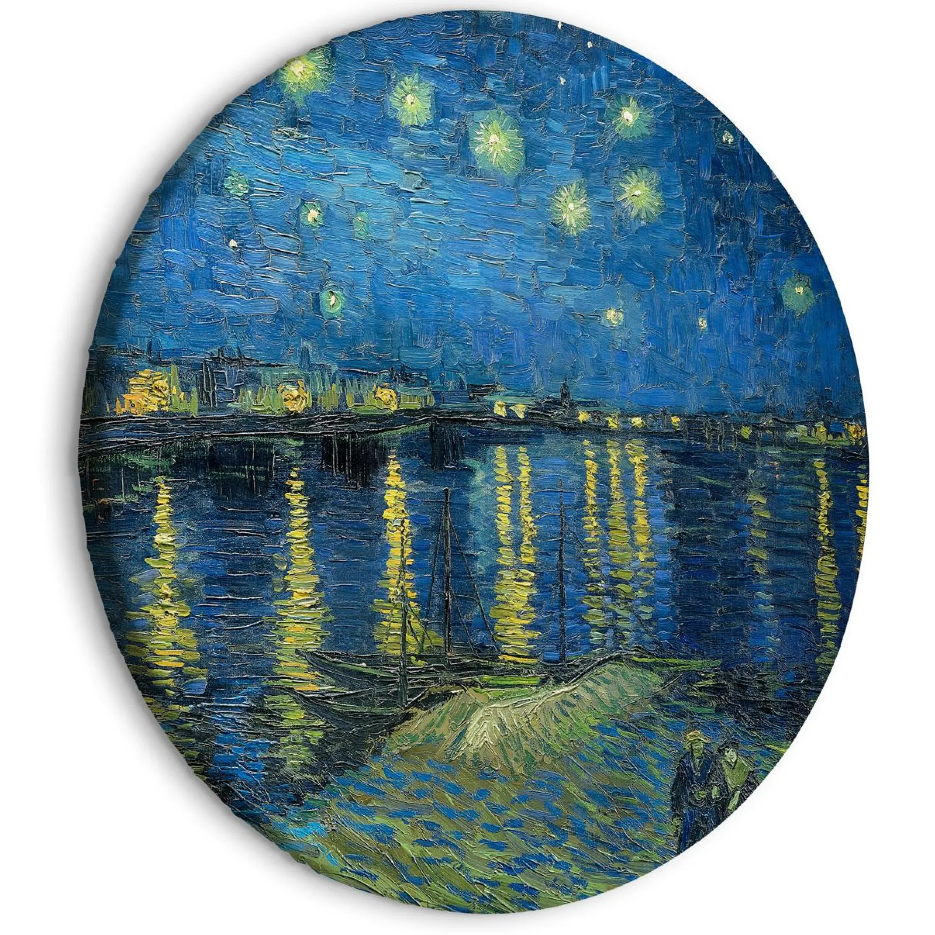 Rundes Bild 'Gogh's Starry Rhone'