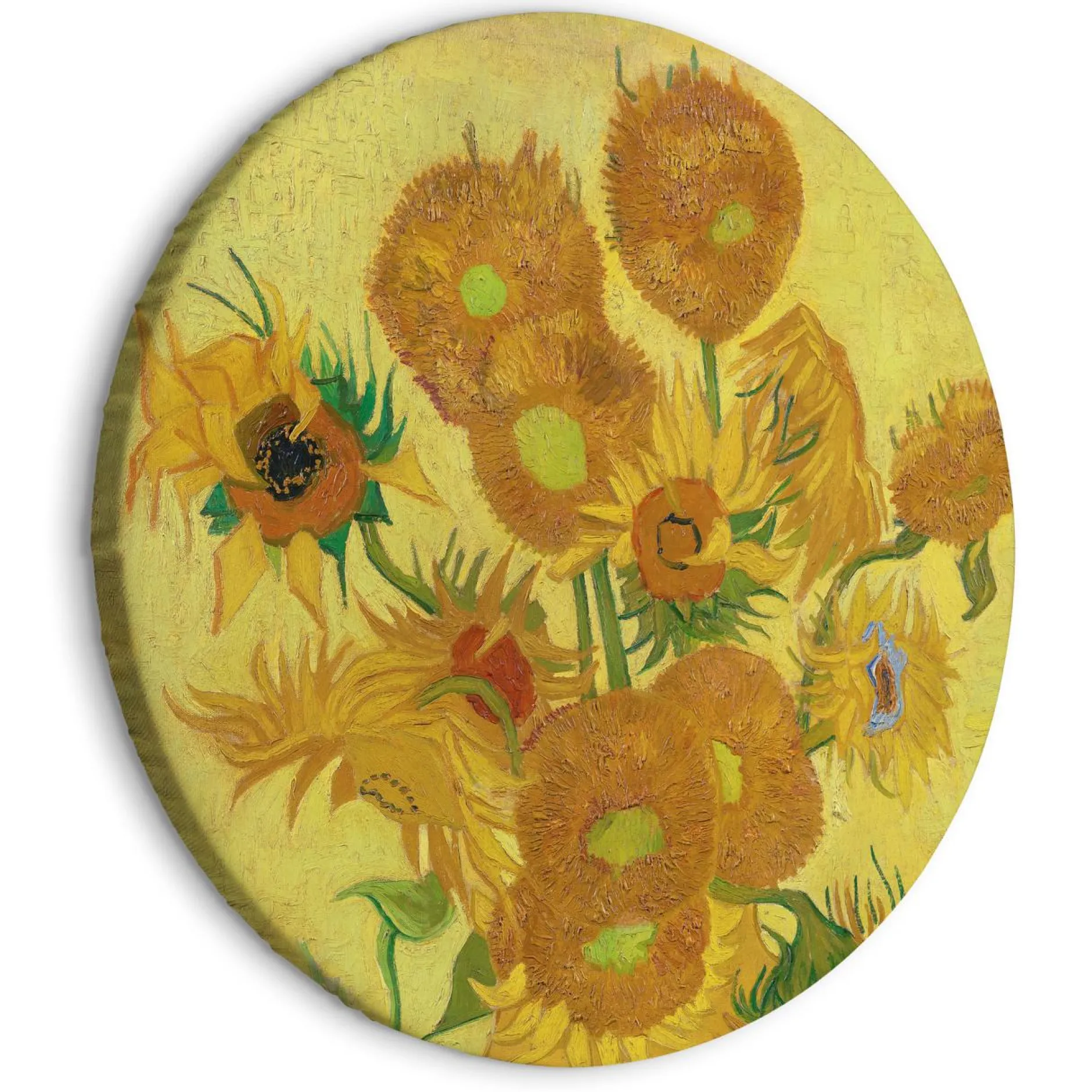 Rundes Bild 'Gogh's Sunflowers'